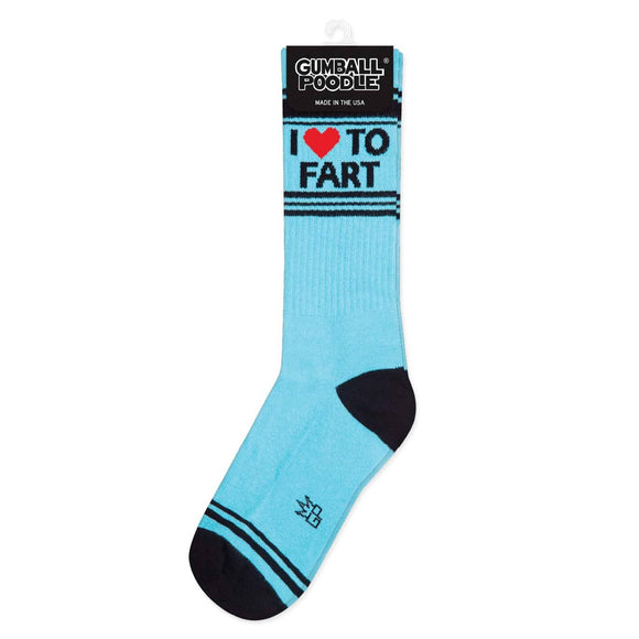 I <3 To Fart Gym Crew Socks