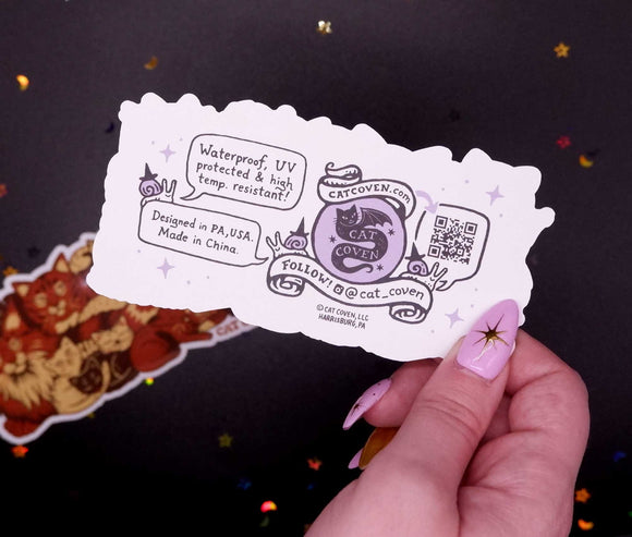 Clutter of Cats Sticker