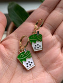 Bubble Tea Huggie Earrings-5