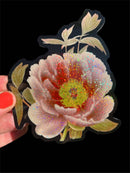 Peony Glitter Sticker-3