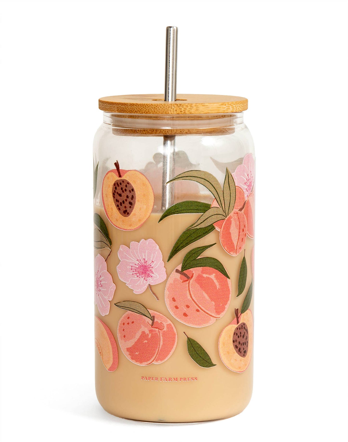 Peach Blossom Can Glass