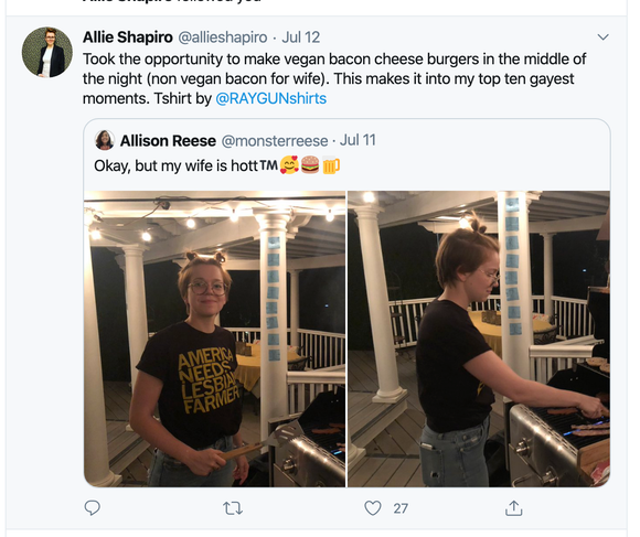 Lesbian Farmers Black T-Shirt