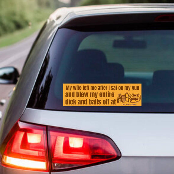 My Wife Left Me Bumper Sticker