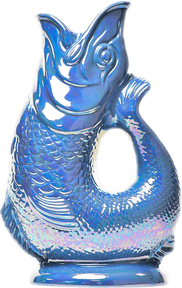 Sea Blue Lustre XL Gluggle Jug - 0