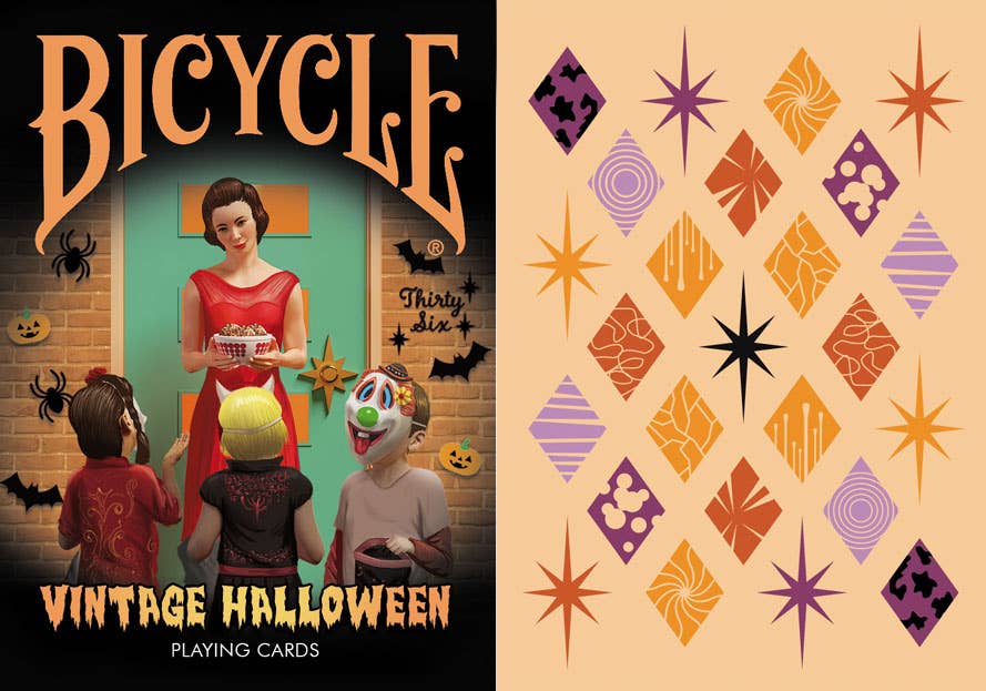 Vintage Halloween Bicycle Playing Cards