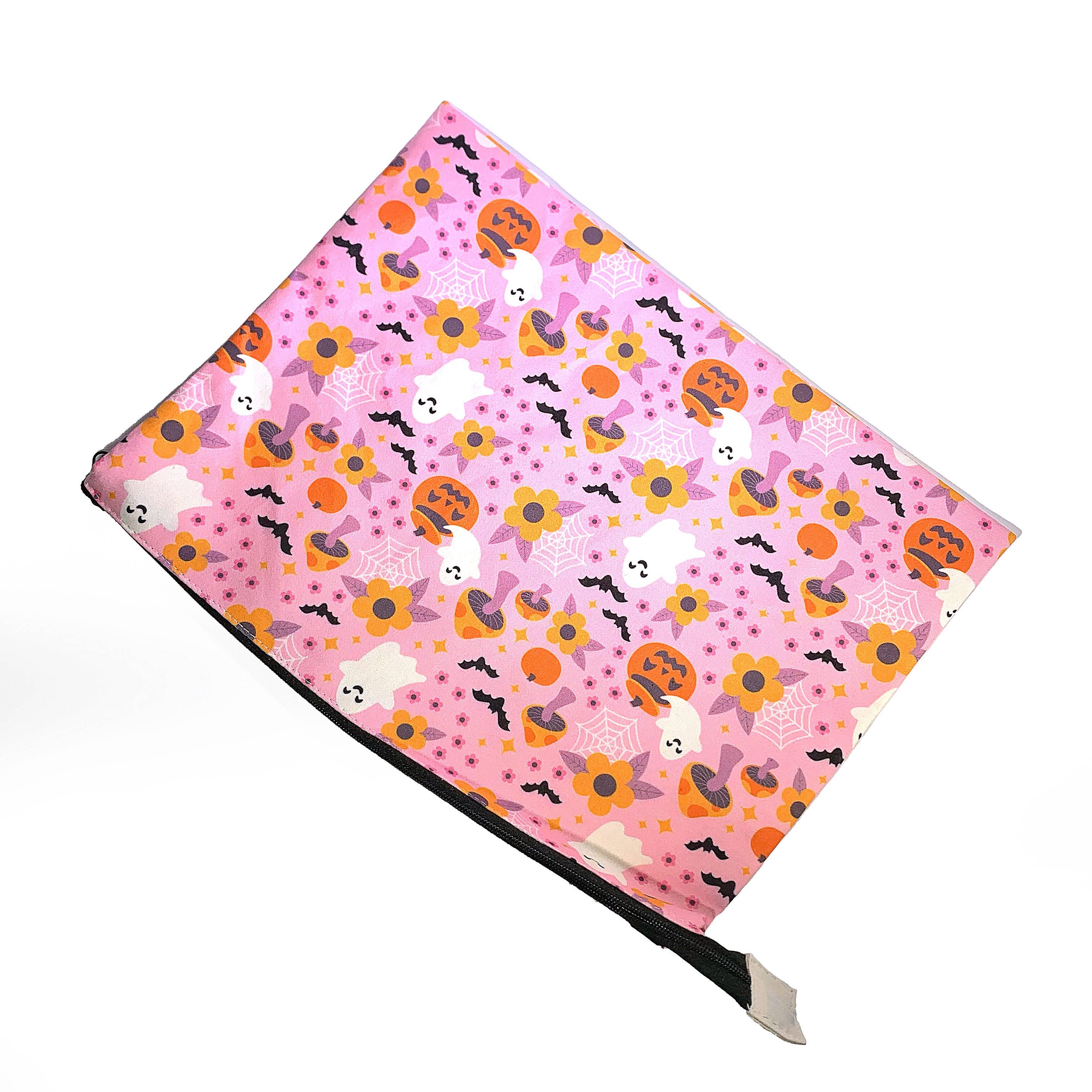 Cute Spooky Floral Halloween Zipper Pouch