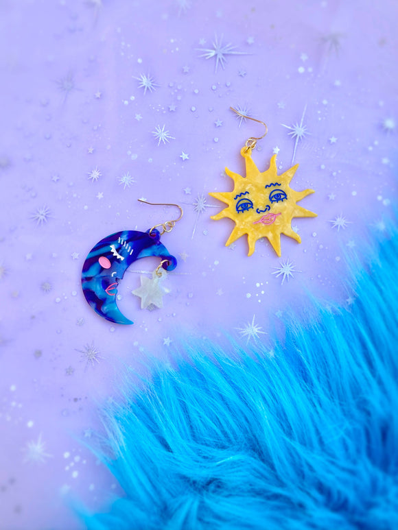 Astro Sun + Moon Earrings