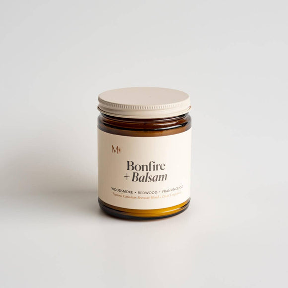 Bonfire + Balsam Beeswax Candle