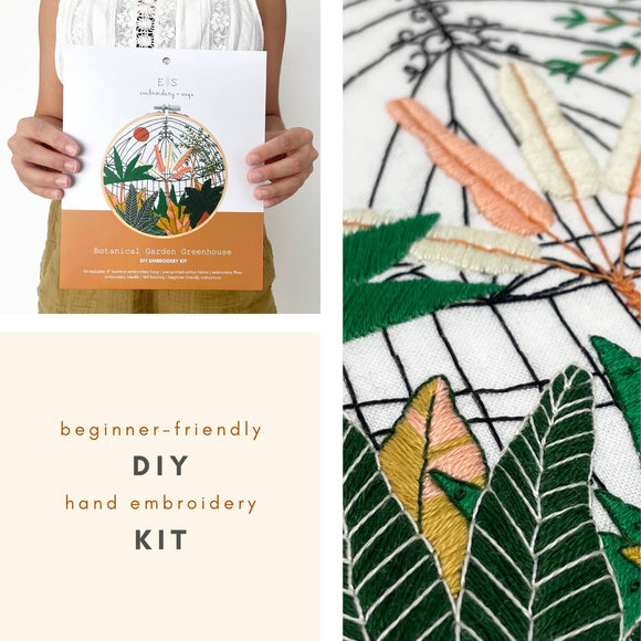 Botanical Greenhouse Embroidery Kit