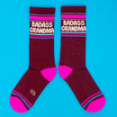 Badass Grandma Gym Crew Socks-5