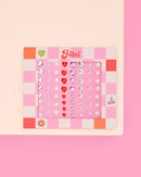 Purple and Red Heart and Star Face Gems-2