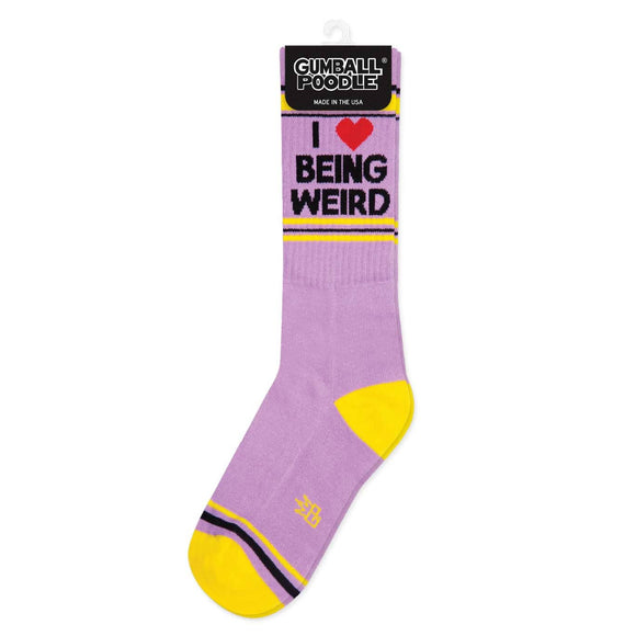 I <3 Being Weird Gym Crew Socks