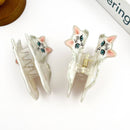 White Cat Claw Clip-5