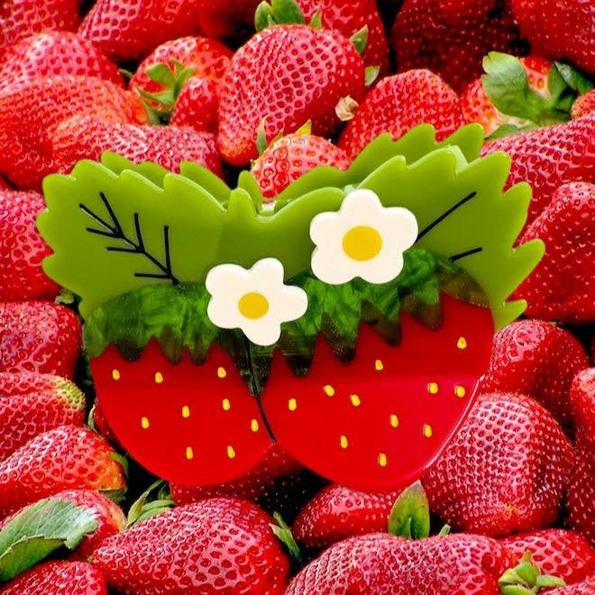Strawberries and Flowers Jenny Lemons Hair Claw