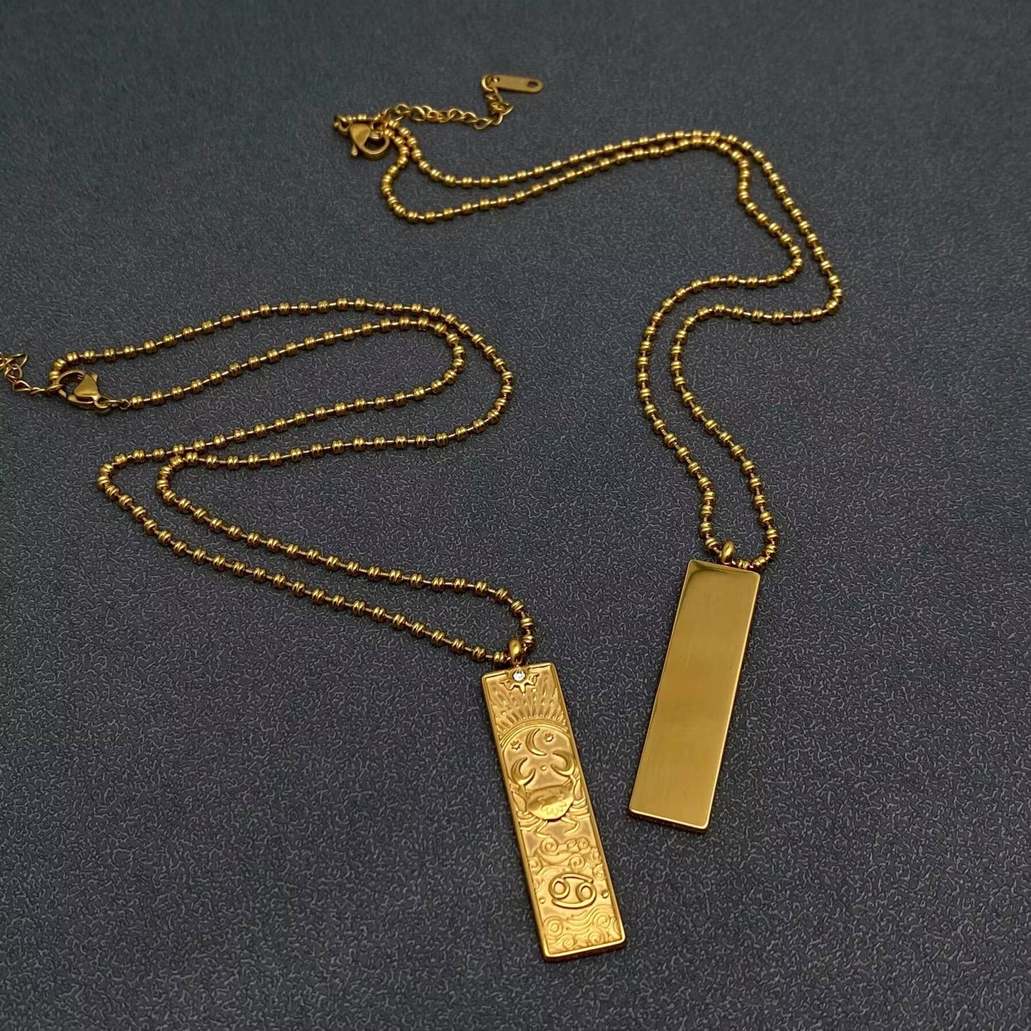 Rectangular Zodiac Necklace