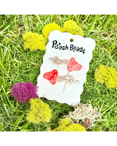 Mushroom Hair Clip Set - 0
