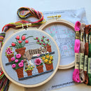 Catnap with Flowers Embroidery Kit-5