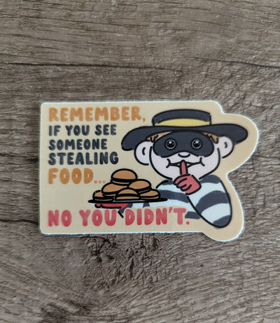 Stealing Food Hamburglar Sticker