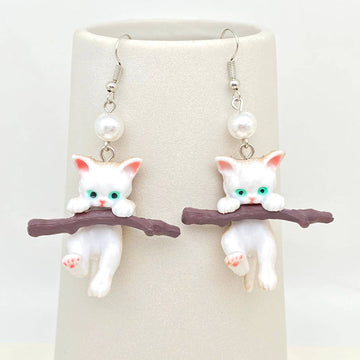 Branch Cat Earrings - 0