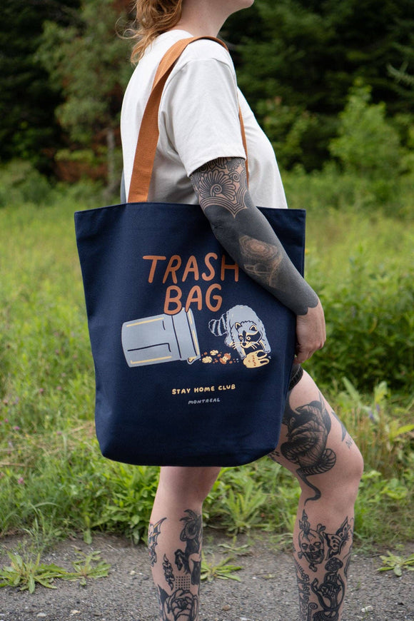 Trash Bag (Raccoon) Big Zip Tote