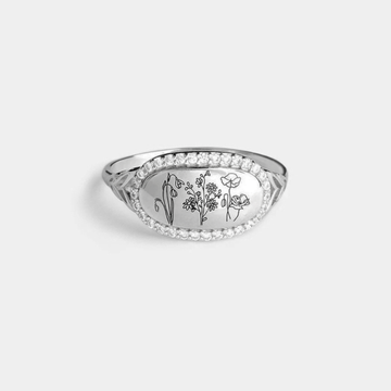 Halo Flower Statement Ring