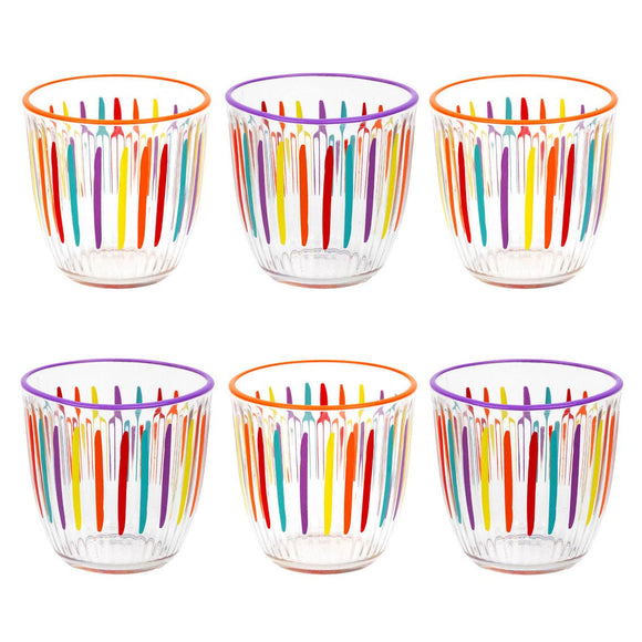 Striped Glass Tumblers