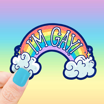 I'm Gay Rainbow Sticker
