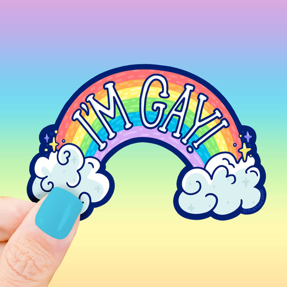 I'm Gay Rainbow Sticker