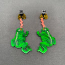 Frog Eating Flies Earrings-2