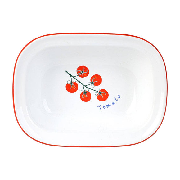 Tomato Green Enamel Oven Dish