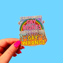 Gay Wrongs Glitter Sticker-1