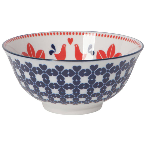 Red Navy Bird Bowl - 6 inch