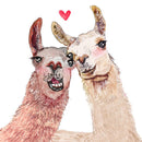 Two Weirdo Llamas Wedding Anniversary Card-2