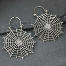 Spider Web Hoop Earrings-1