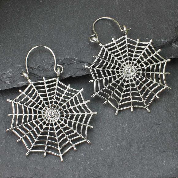 Spider Web Hoop Earrings