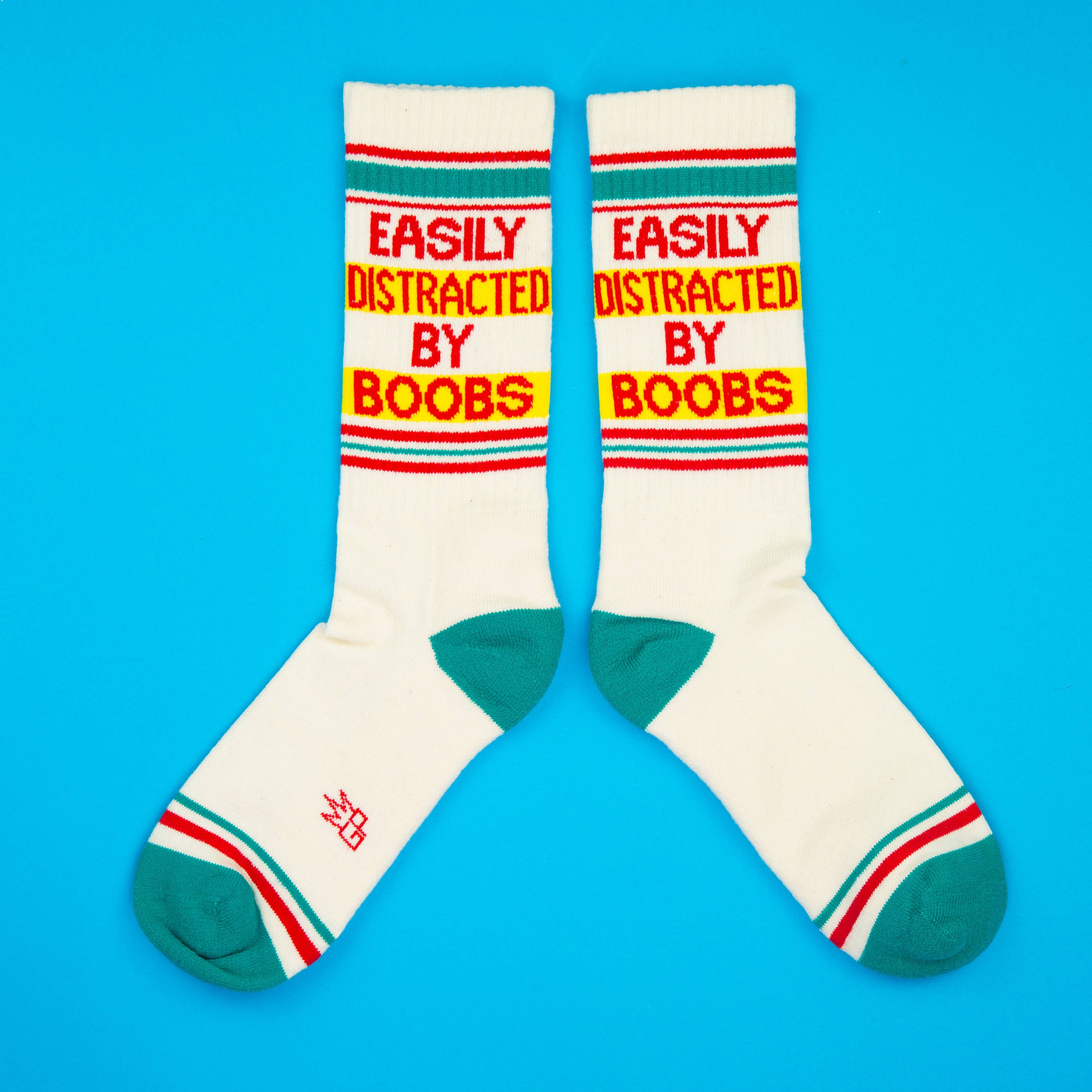 Easily Distracted By Boobs Gym Crew Socks