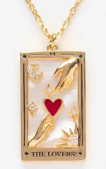 Lovers Tarot 18K Plated Necklace