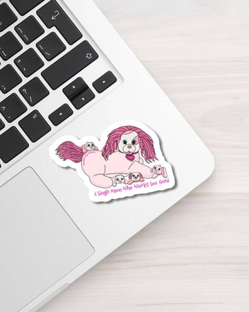 Puppy Surprise Single Mom Sticker - 0