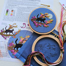Black Cat & Full Moon Mini Embroidery Kit-2