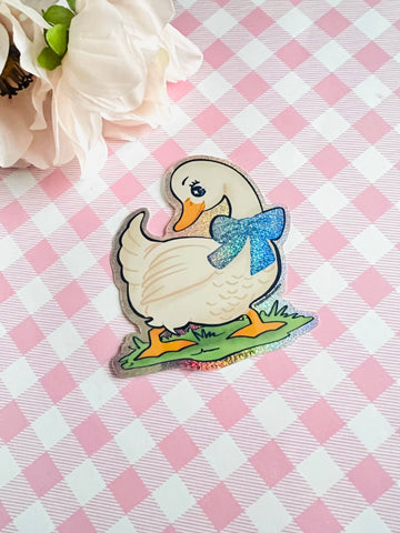 Goose Glitter Sticker - 0