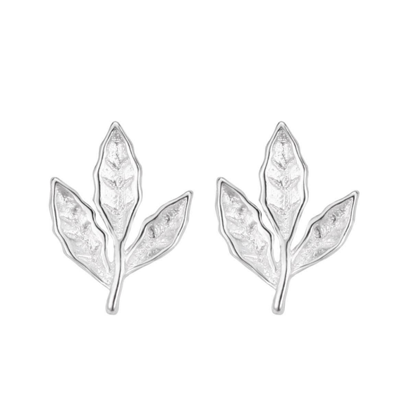 Tiny Leaf Stud Earrings