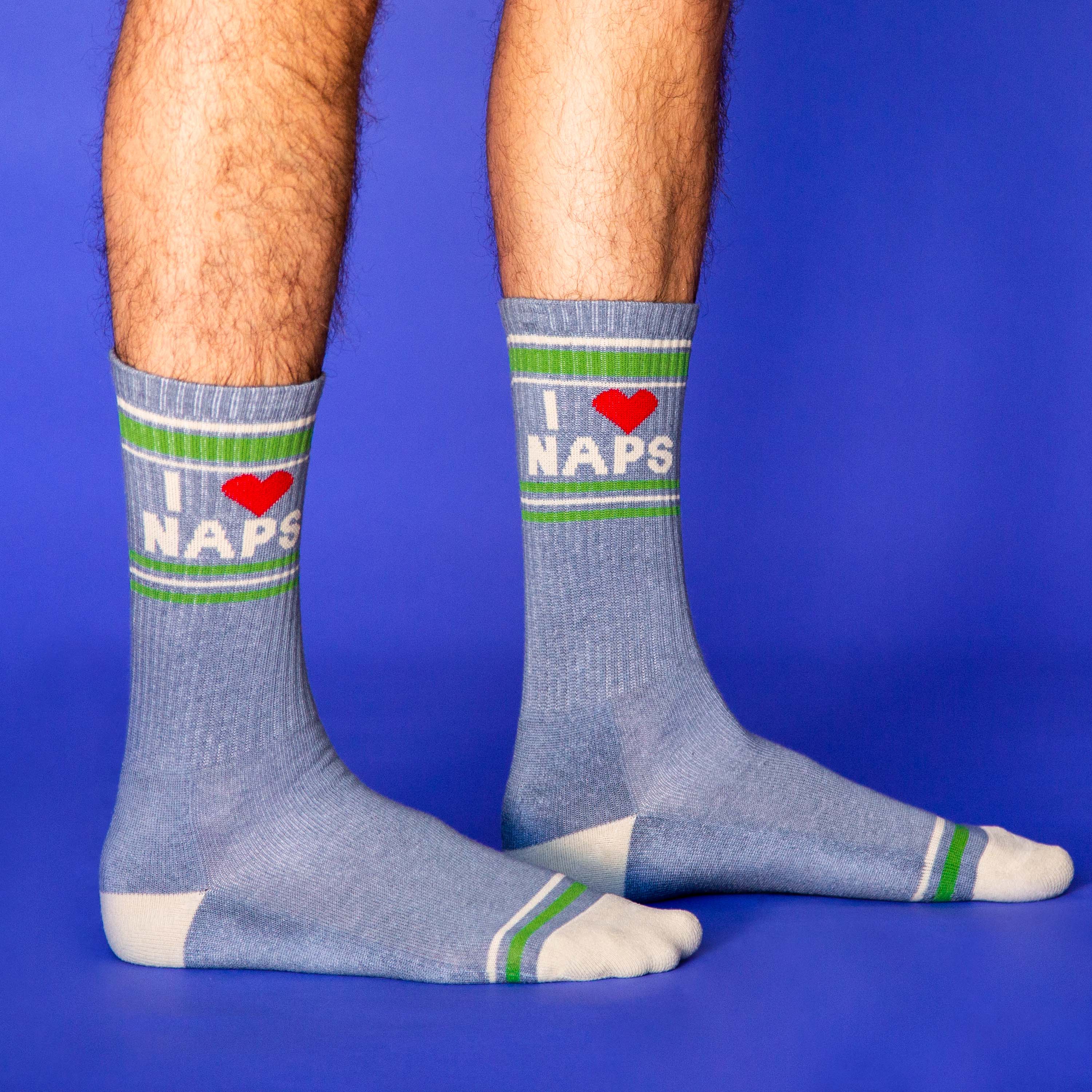 I <3 Naps Gym Crew Socks