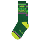 Weed Is My Therapist Gym Crew Socks-1