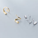Minimalist Twist Spiral Hoop Earrings-6