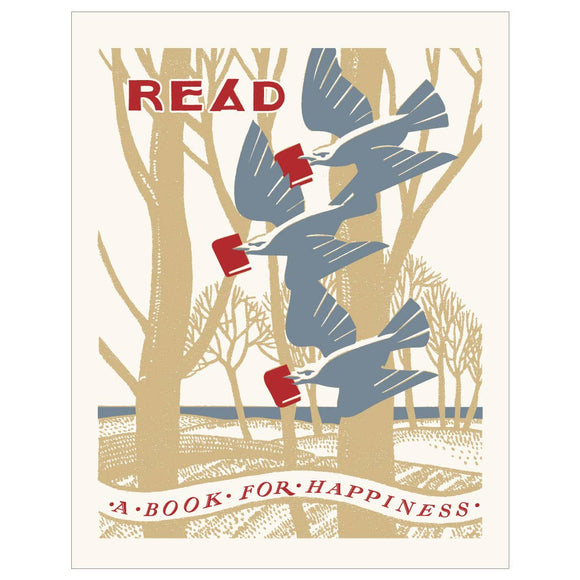 Read A Book For Happiness Magnet