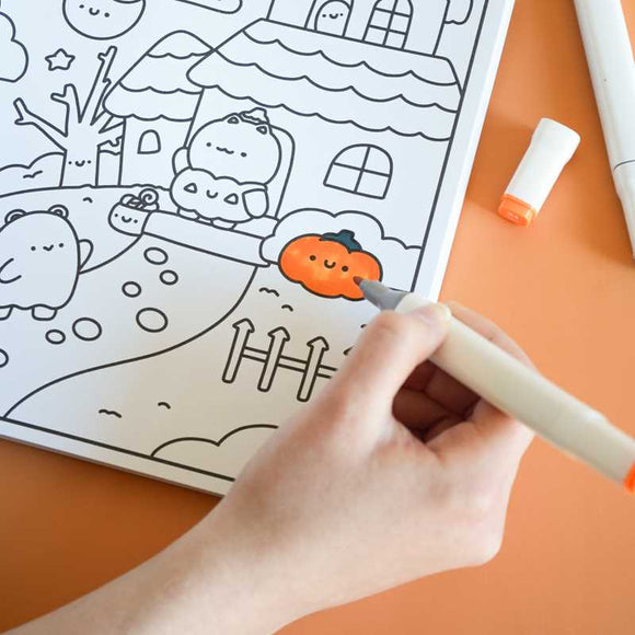 Cute & Cozy Coloring Book: Spooky