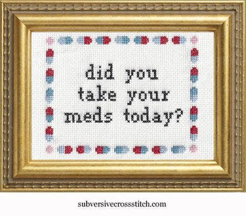 Did You Take Your Meds? Cross Stitch Kit - 0