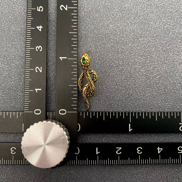 Green Jewel Snake Post Earrings