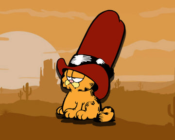 Orange Cat Cowboy Sticker