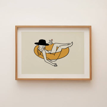 "Float Cowgirl" Western Art Print